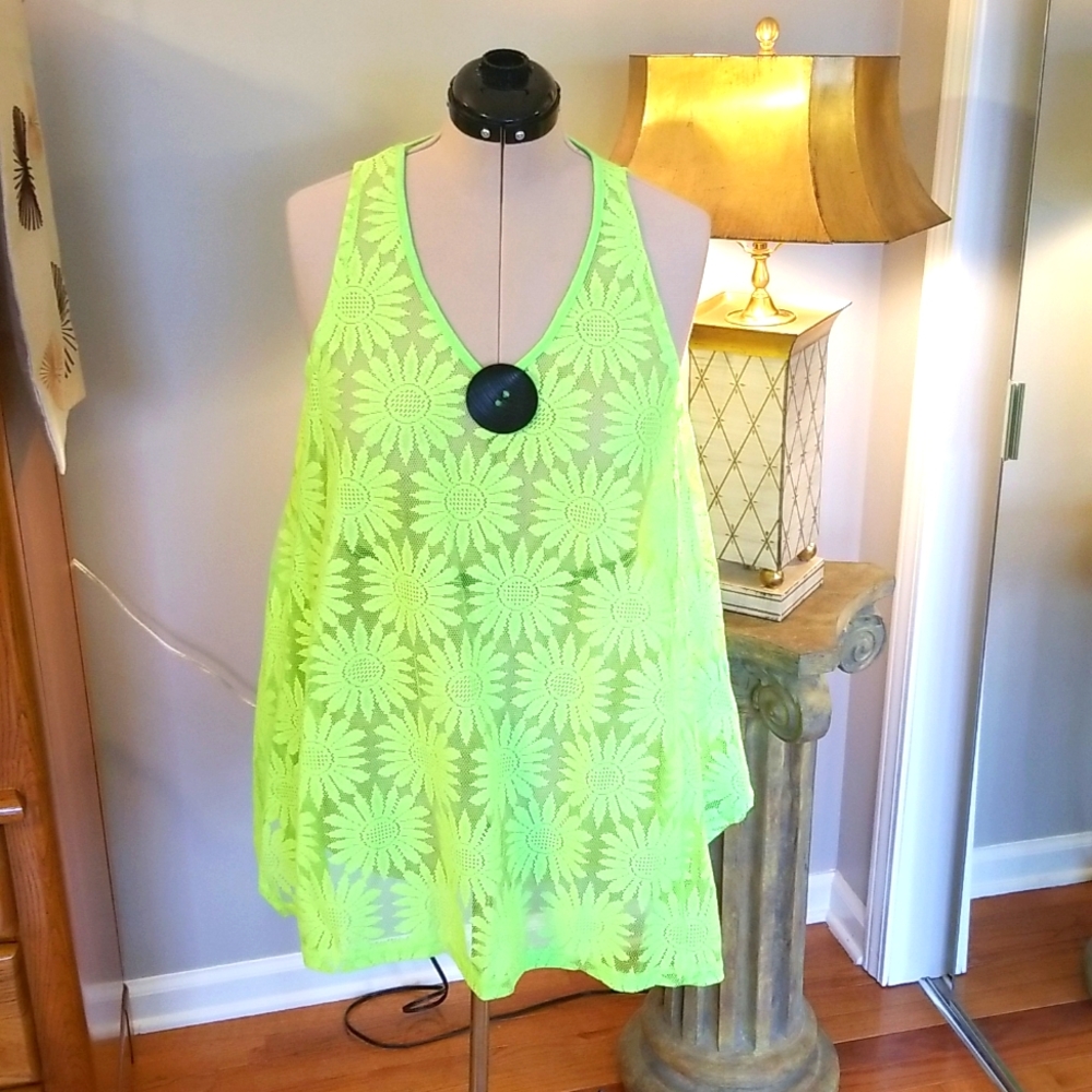 INDIA BOUTIQUE Neon Bathing Suit Coverup